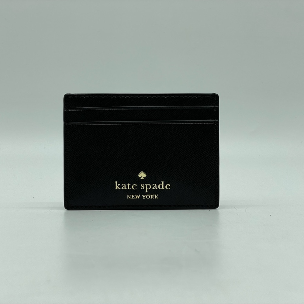 Kate Spade Madison Small Slim Card Holder Black NWT